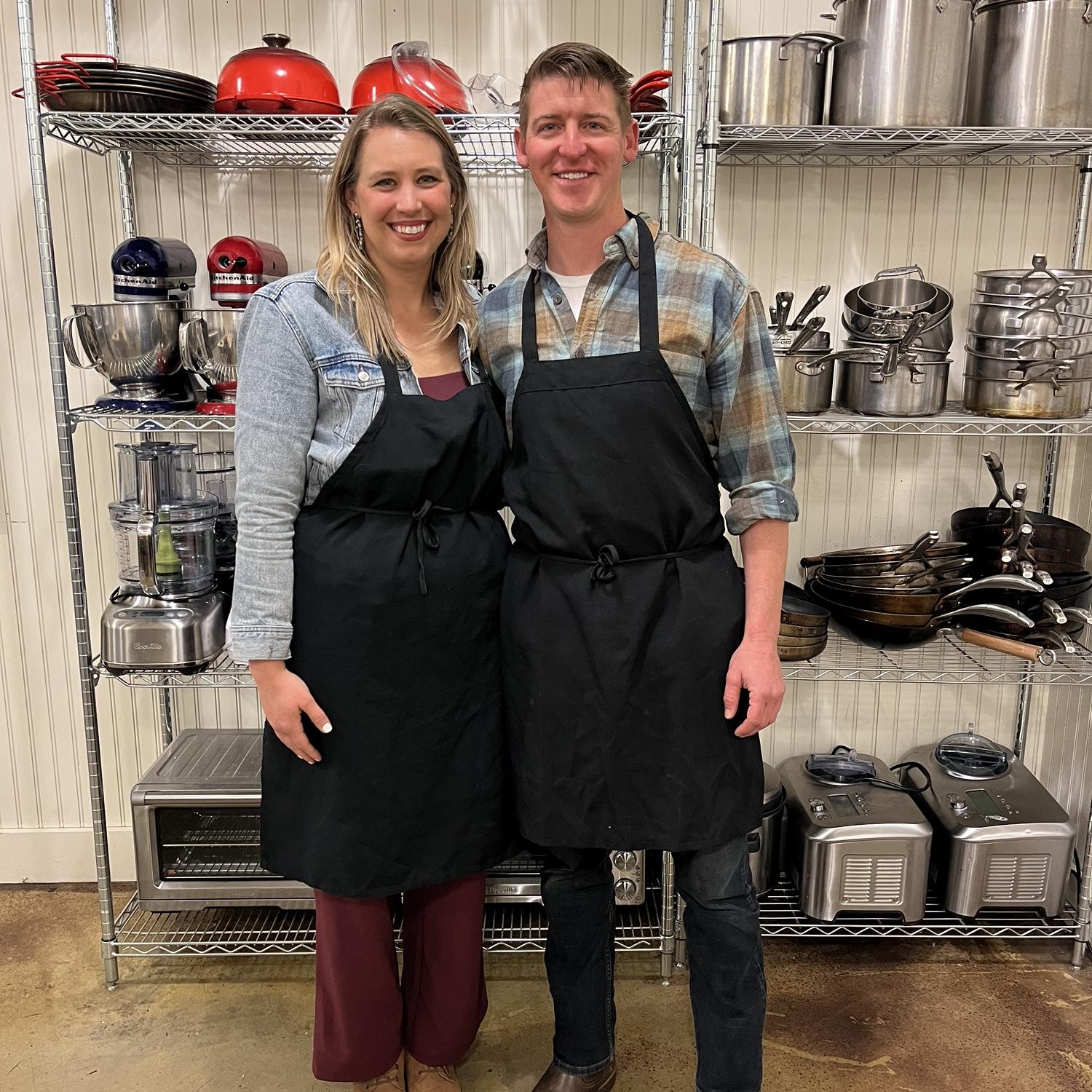 “BAM, Kick it up another notch!”. Chris and Hannah love taking cooking classes.