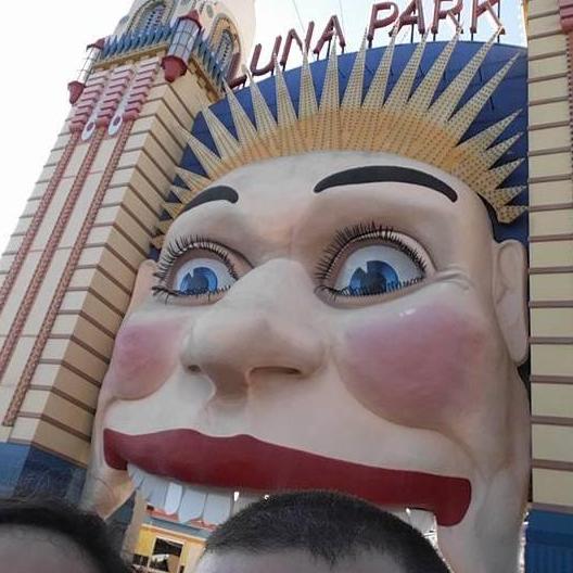 Horrifying clown entrance to Sydney's Coney Island