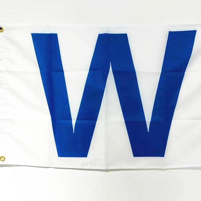 ANCONINE Chicago City Win Combo Flag 3x5FT and Chicago W Win Flags with 2 Brass Grommets, Sturdy Double Stitched and Premium Polyester. (W 3x5)