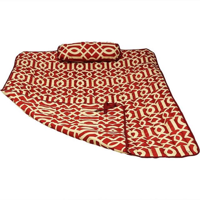 Sunnydaze Polyester Quilted Hammock Pad and Pillow Set Only, Outdoor Weather-Resistant, Royal Red