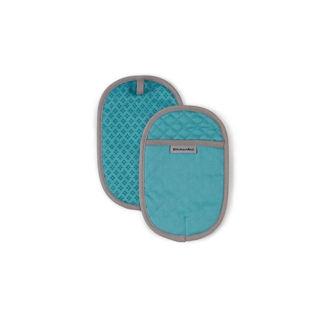 Kitchenaid 2pk Cotton Asteroid Pot Holders, Teal : Target