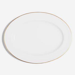 Line Gold Oval Serving Plate