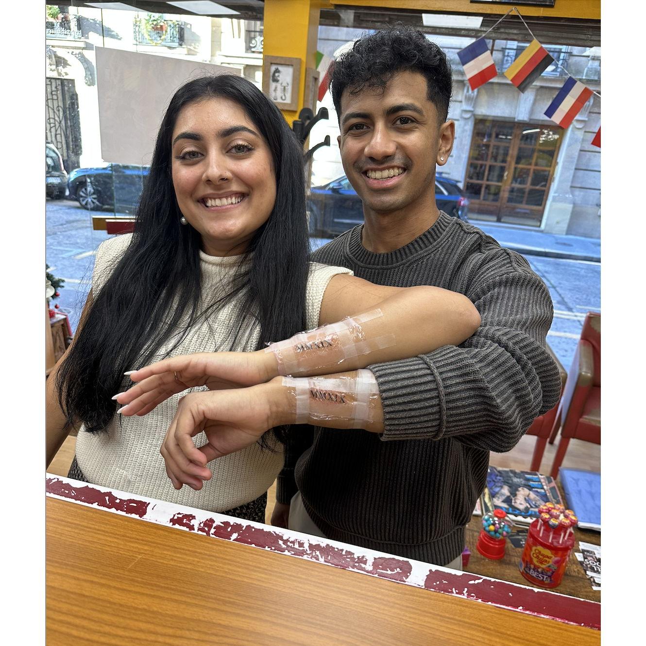 Matching tattoos after getting engaged!