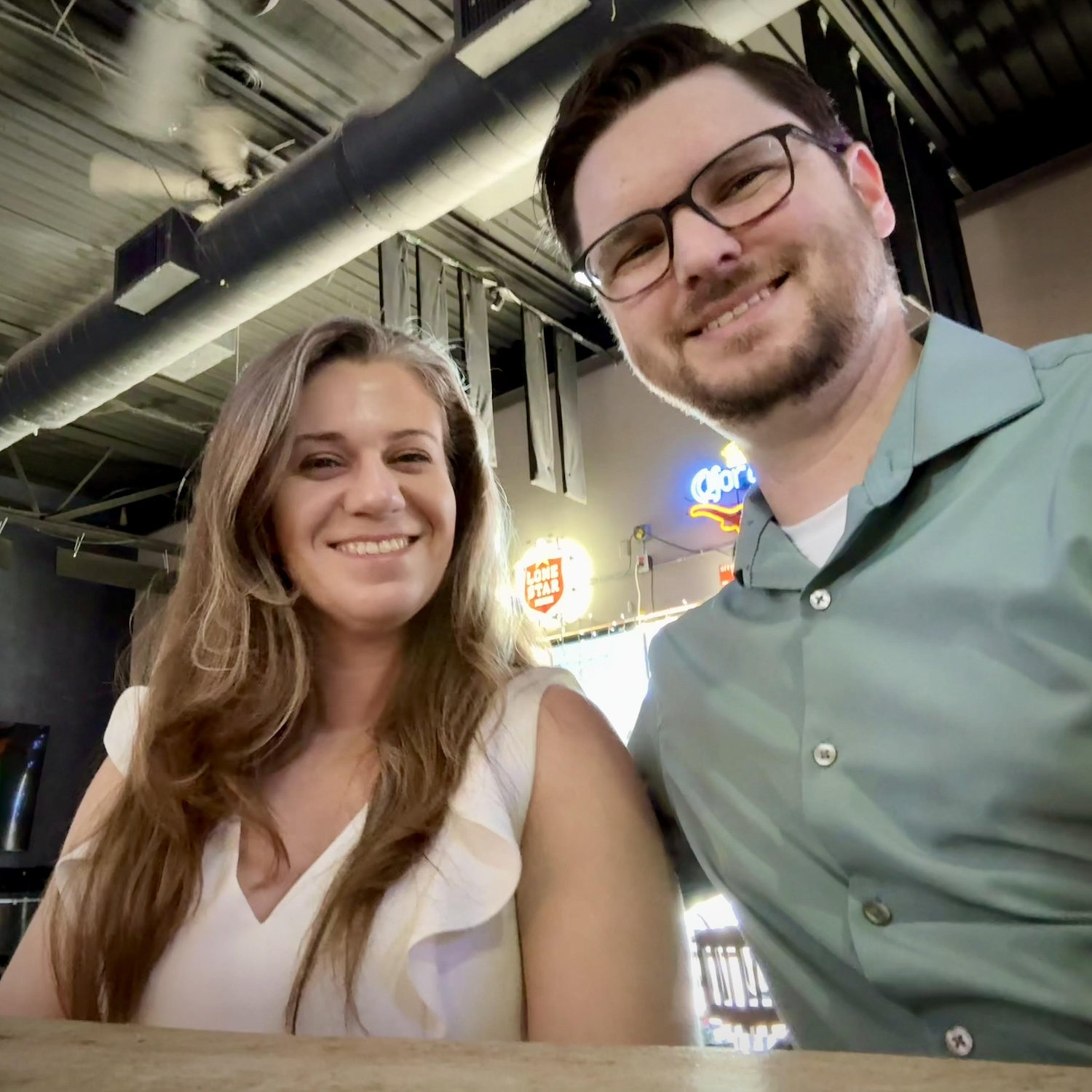 Beers after our elopement (lol) 3/14/2025
