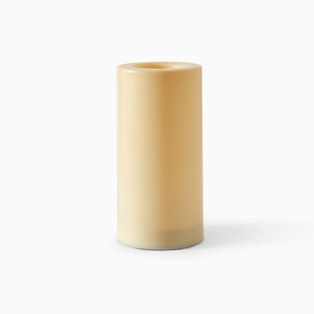 Flat Top Flicker Flameless Candle, Ivory, 6X12