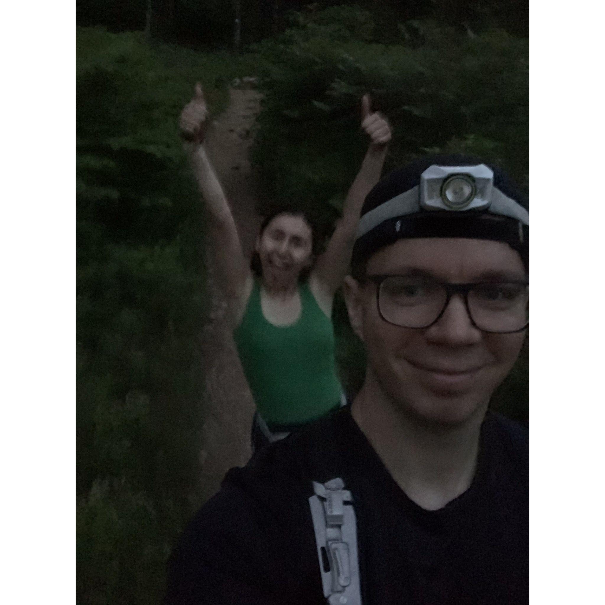 Coming down from McAfee's Knob - Summer 2020