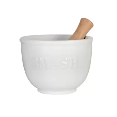 Everyday White® by Fitz and Floyd® Bistro "Smash" Mortar and Pestle