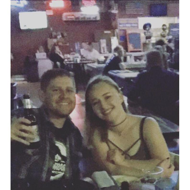 Our first photo together (I think)! A few weeks after we met at Schooner's.