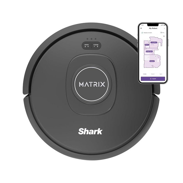 Shark R-RV2310 Matrix Robot Vacuum for Carpets and Hardfloors with Self-Cleaning Brushroll and Precision Mapping, Certified (Renewed)