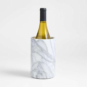 French Kitchen White Marble Wine Cooler + Reviews | Crate & Barrel