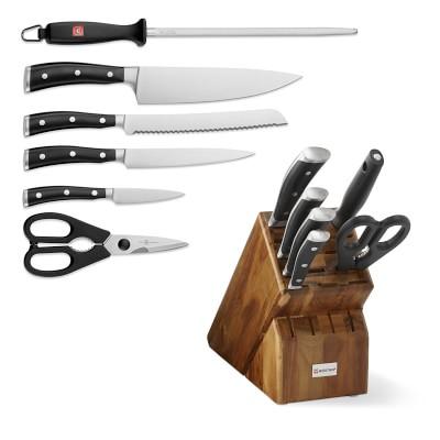 Wüsthof Classic Ikon 7-Piece Knife Block Set, Acacia