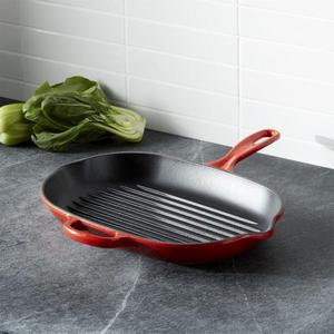 Le Creuset  - Le Creuset ® Signature Oblong Cerise Red Grill Pan