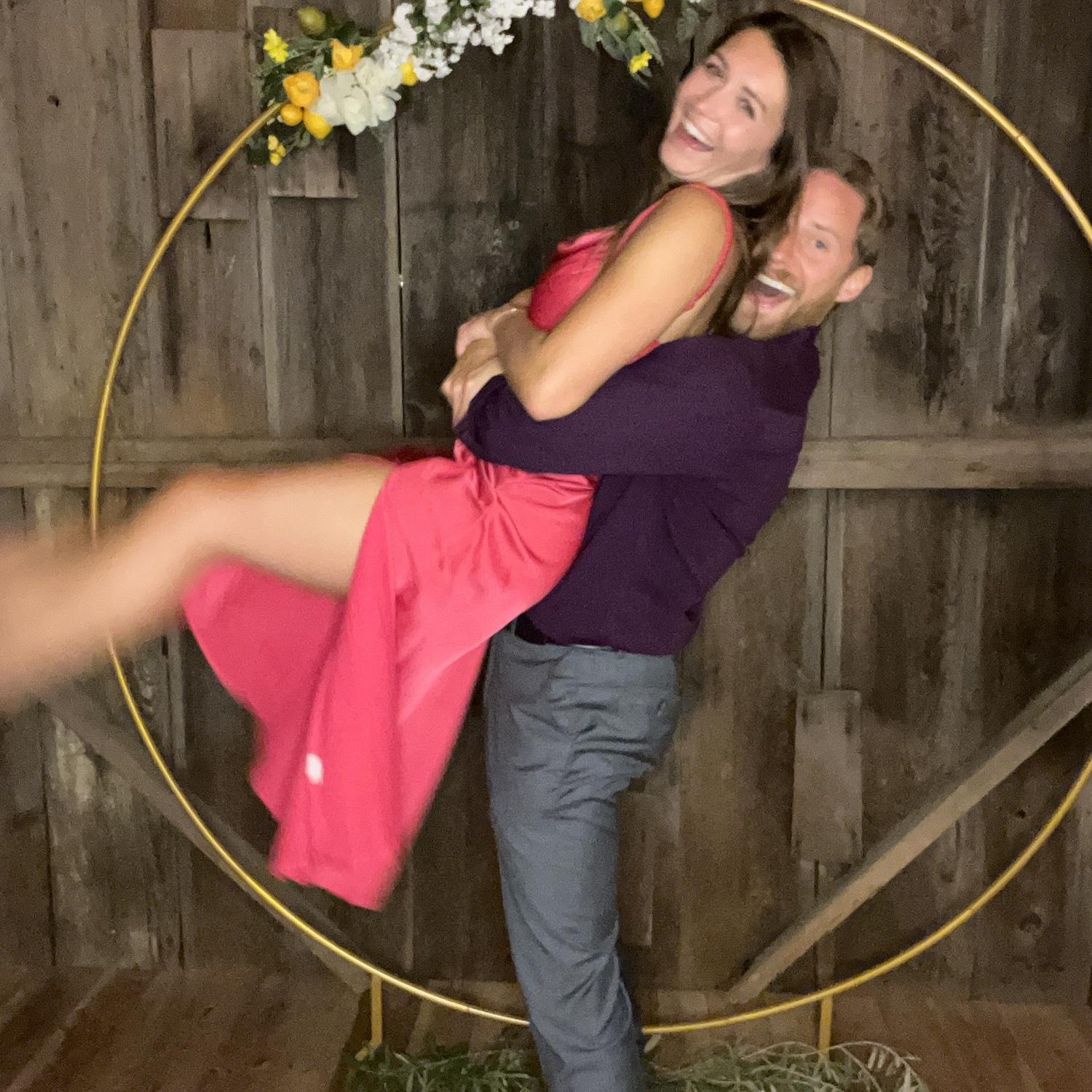 Our first wedding together in August 2023.