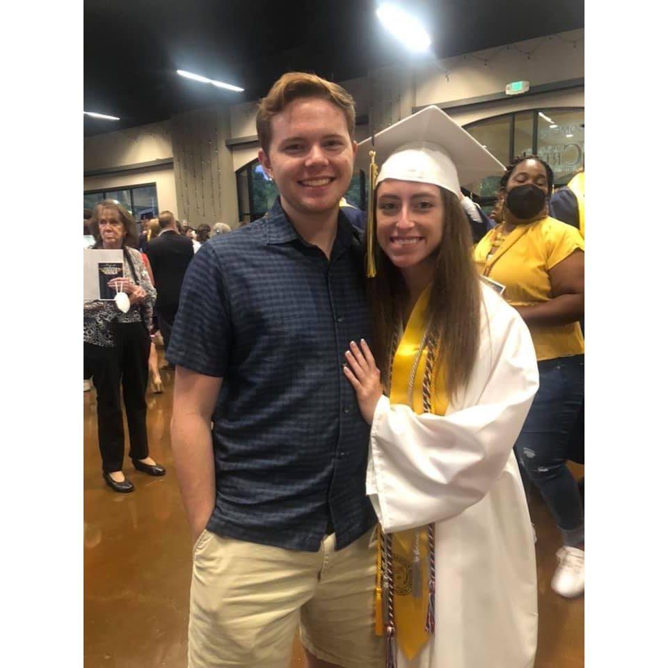 Emily's high school graduation. June, 2021