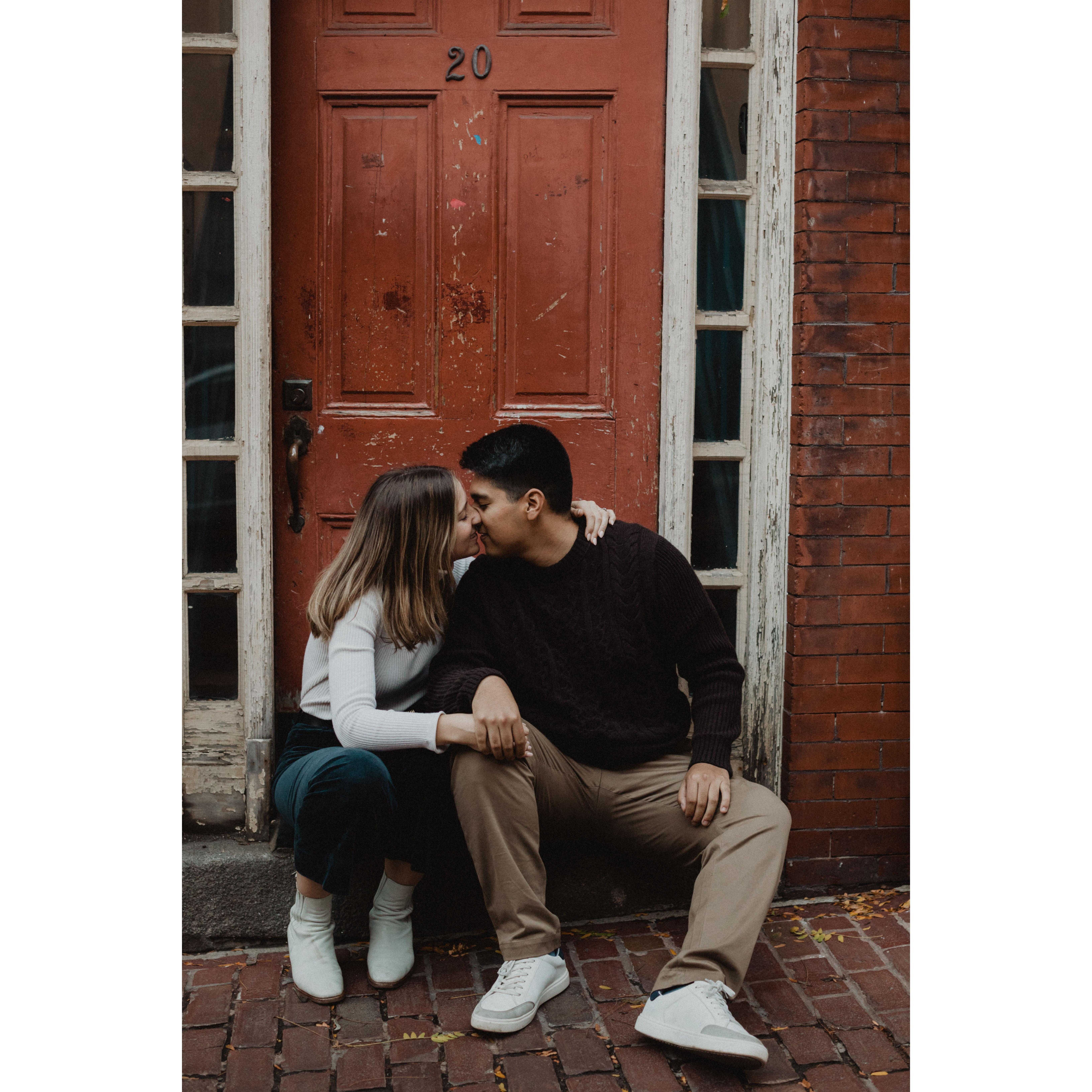 In the fall of 2021, Kate and Juan moved to Beacon Hill, Boston so Kate could go back to school. Juan followed suit to work on his MBA while at Boston company Hubspot (Boston apartment pictured).