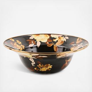 Wild Rose Brown Stainless Steel Serving Bowl
