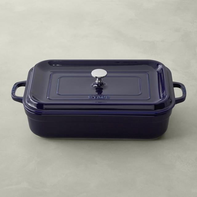 Staub Stoneware Rectangular Covered Baker, Sapphire