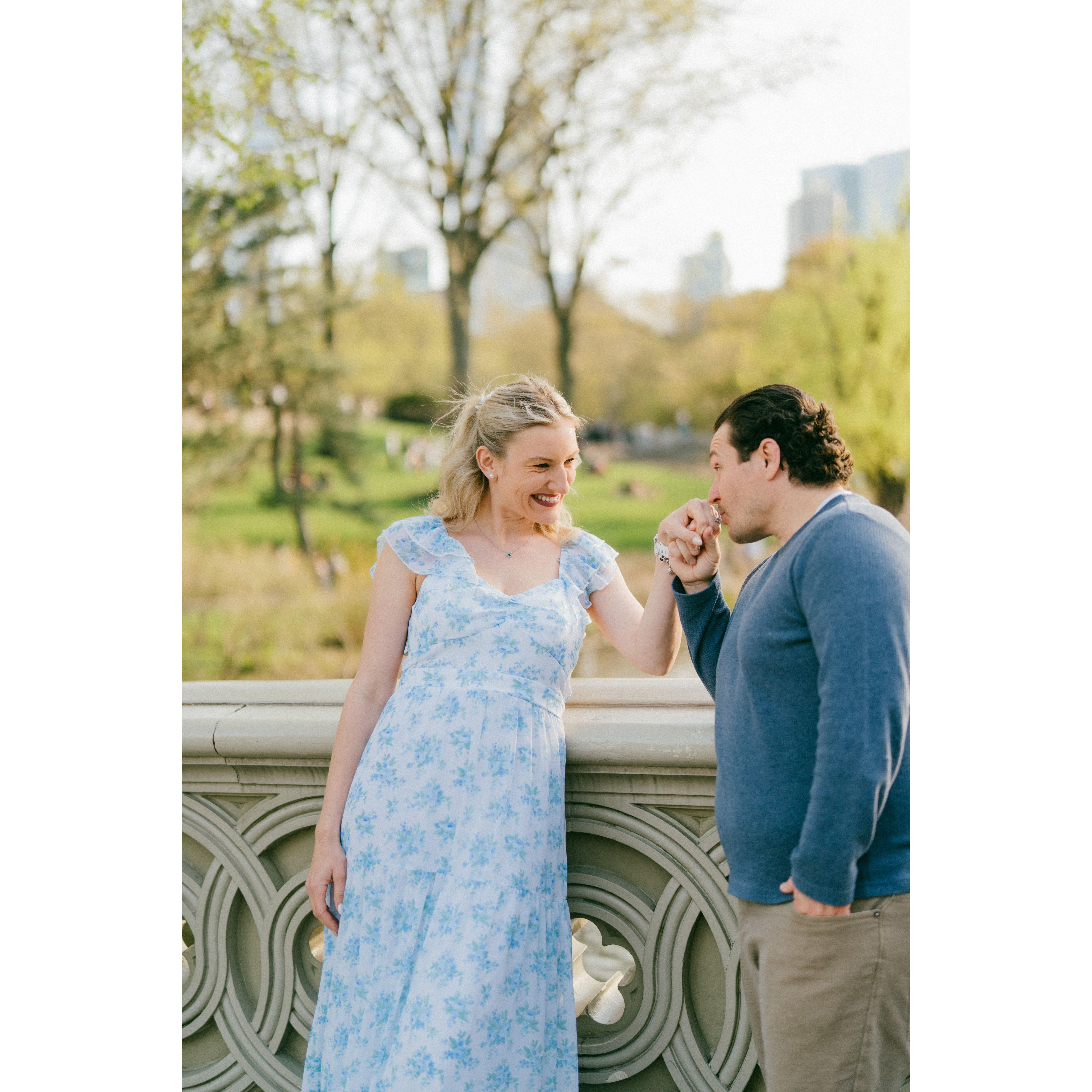 After the wedding photoshoot in Central Park.
