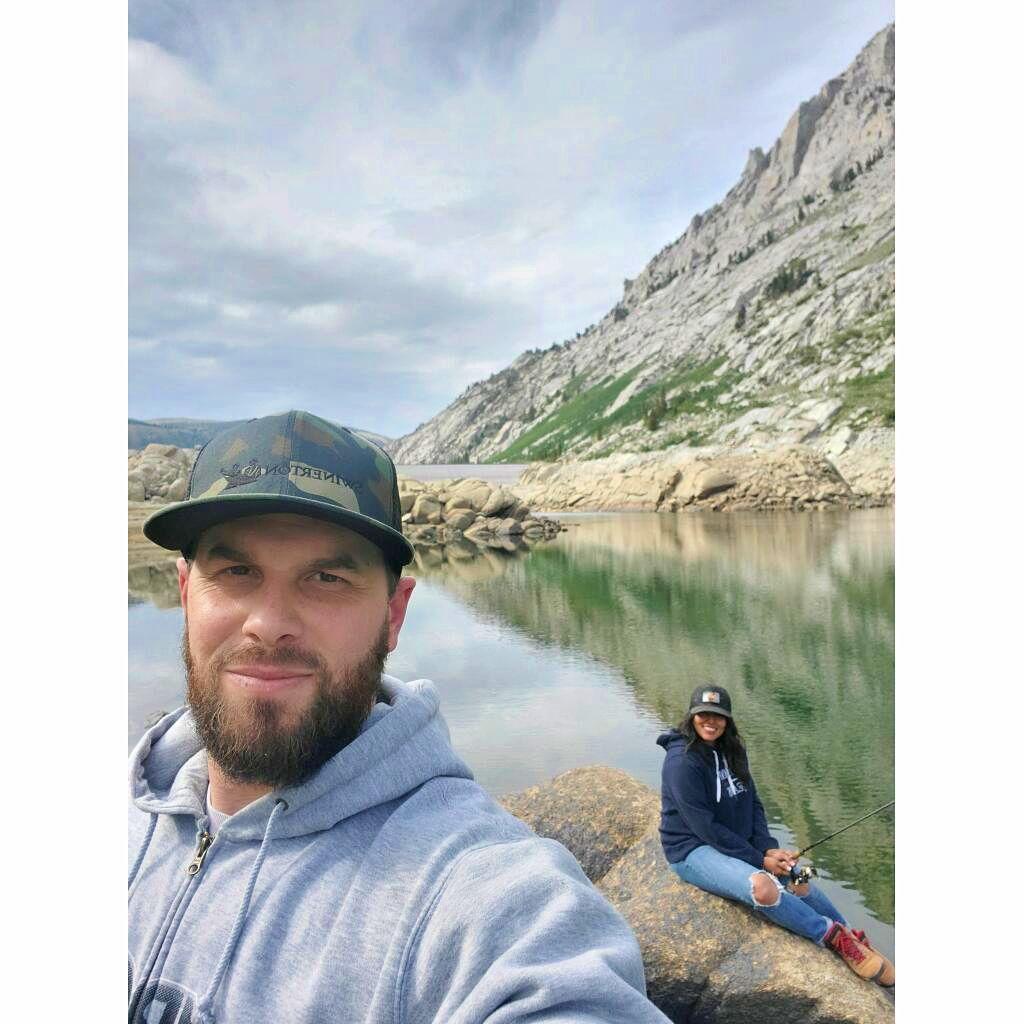 Then we really put it to the test when we took on Bishop solo. No one but just our own company.  He had me at building our tent.