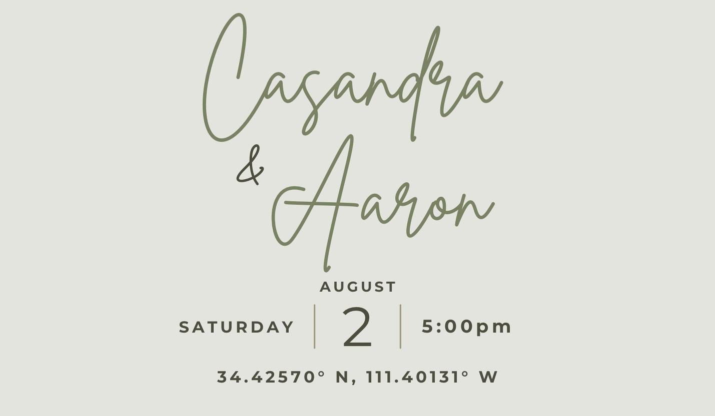 The Wedding Website of Casandra Krohn and Aaron Krohn