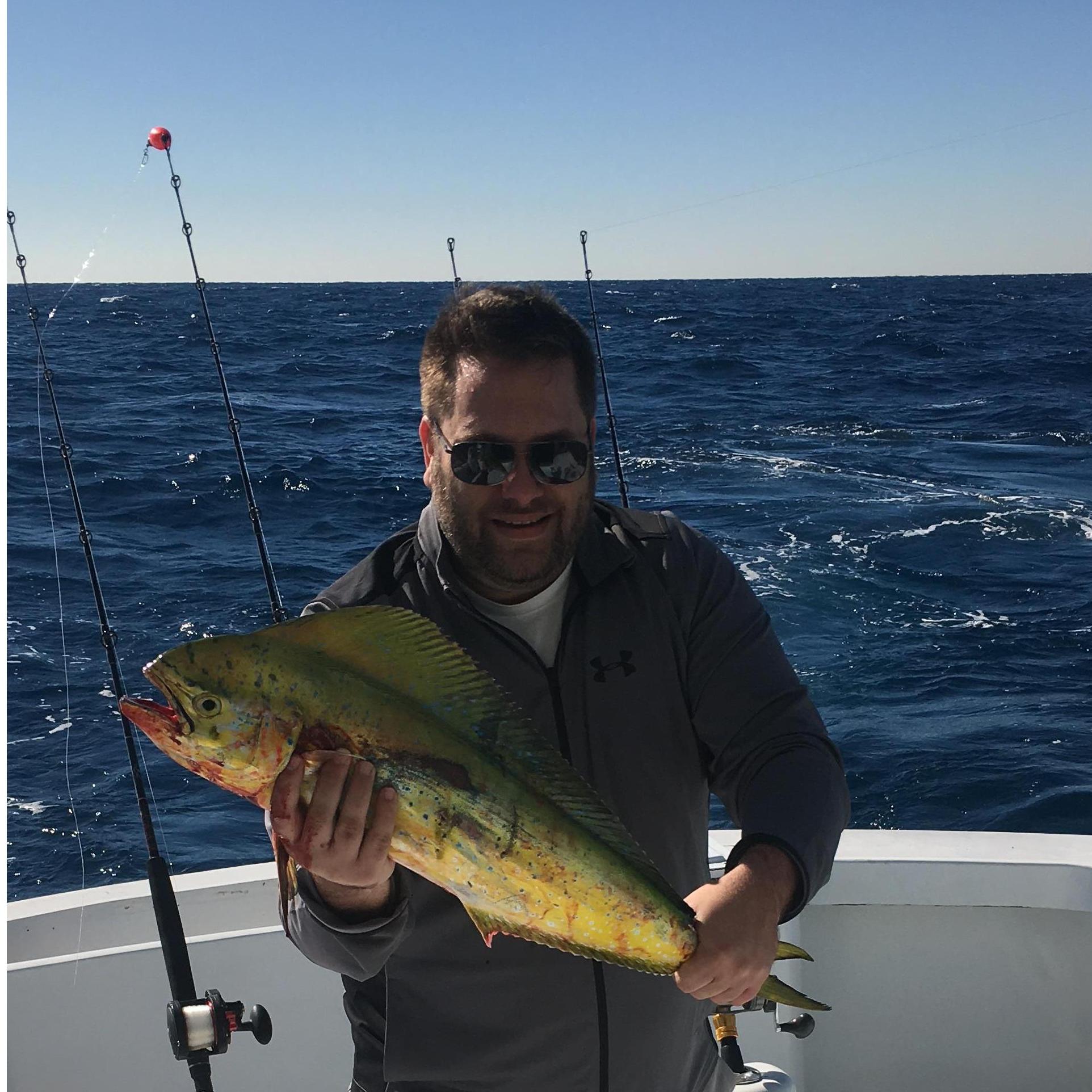 My Fisherman with his Mahi Mahi from Miami. December 2017