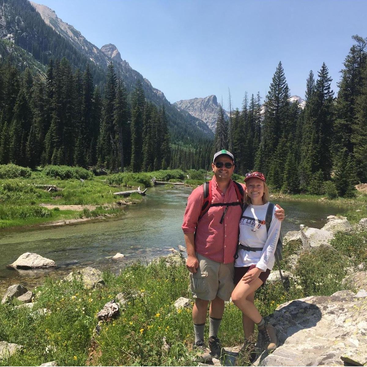 Hiking the canyon trail at Grand Teton National Park