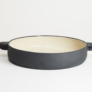 Large Black Casserole