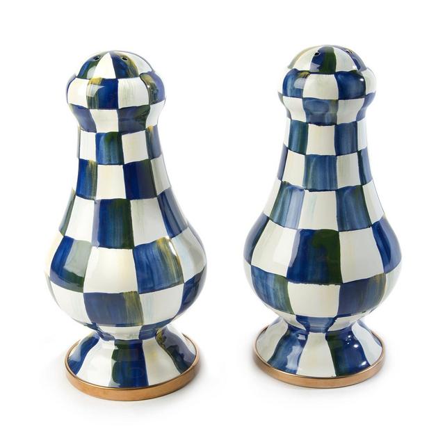 MacKenzie-Childs Royal Check Large Salt & Pepper Shakers