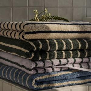 Super-Plush Turkish Cotton Bath Sheet Bundle - Striped Botanical Green
