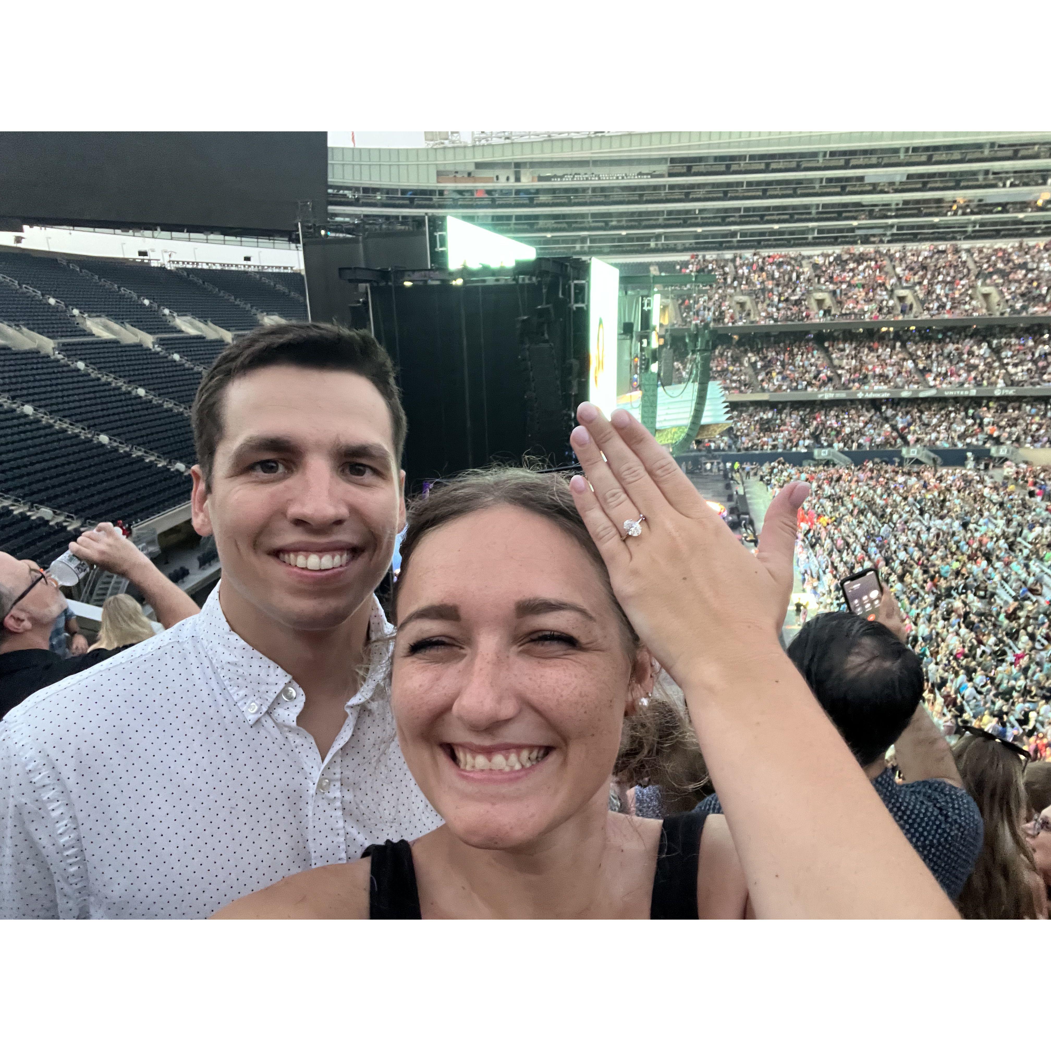 Elton John concert after the proposal