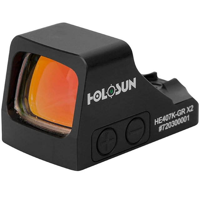 HOLOSUN HE407K-GR-X2 6MOA Green Dot-Only Open Reflex Sight w/Shake Awake HE407K-GR-X2