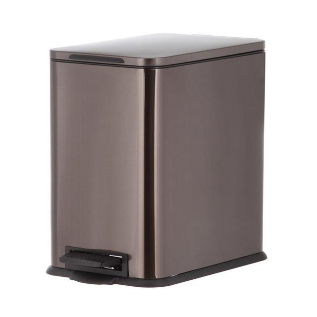 SALT™ 15 Liter Stainless Steel Step Trash Can in Black