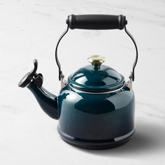 Le Creuset Enamel Steel Demi Teakettle, Agave