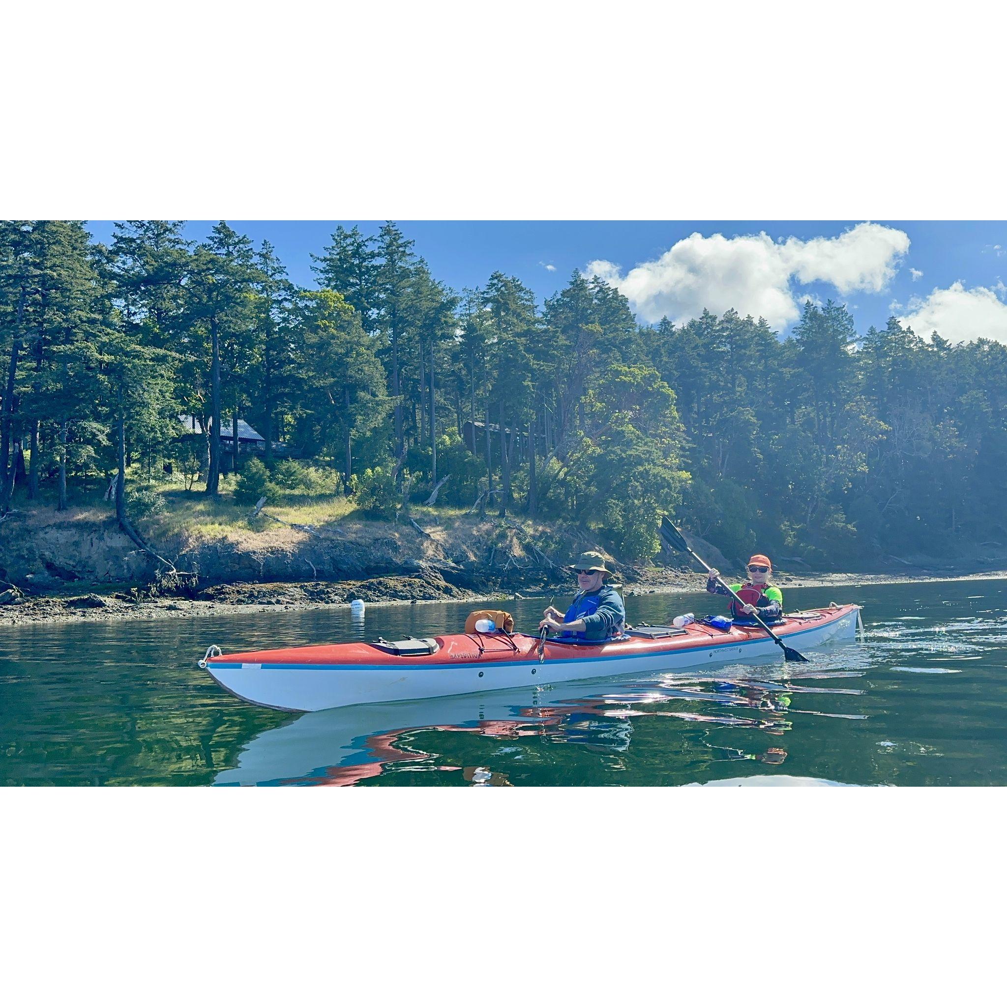 Kayaking in Roche Harbor at San Juan Island. (Honeymoon)