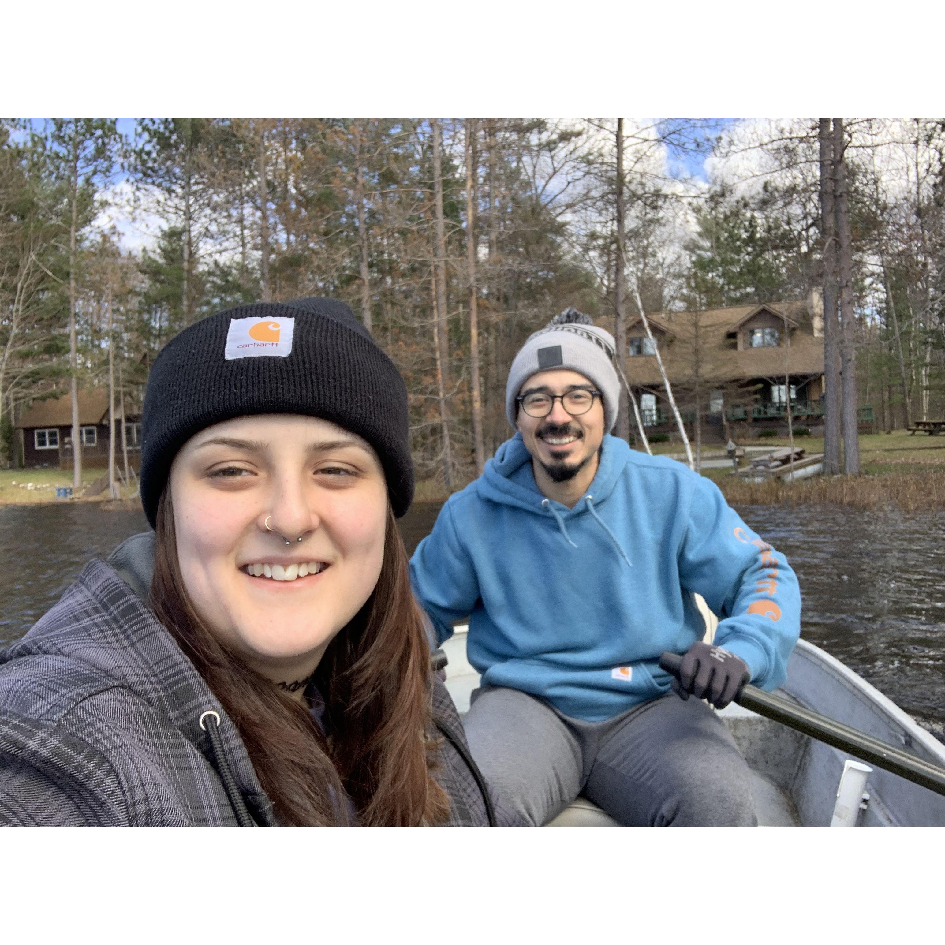 First time on a little boat together