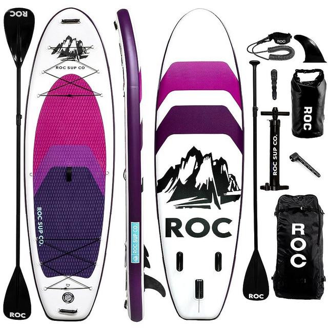 Roc Inflatable Stand Up Paddle Boards with Premium SUP Paddle Board Accessories, Wide Stable Design, Non-Slip Comfort Deck for Youth & Adults