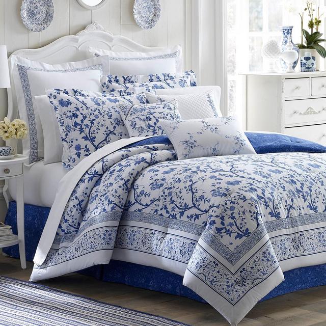 Blue Charlotte China Comforter Set (Queen)- Laura Ashley