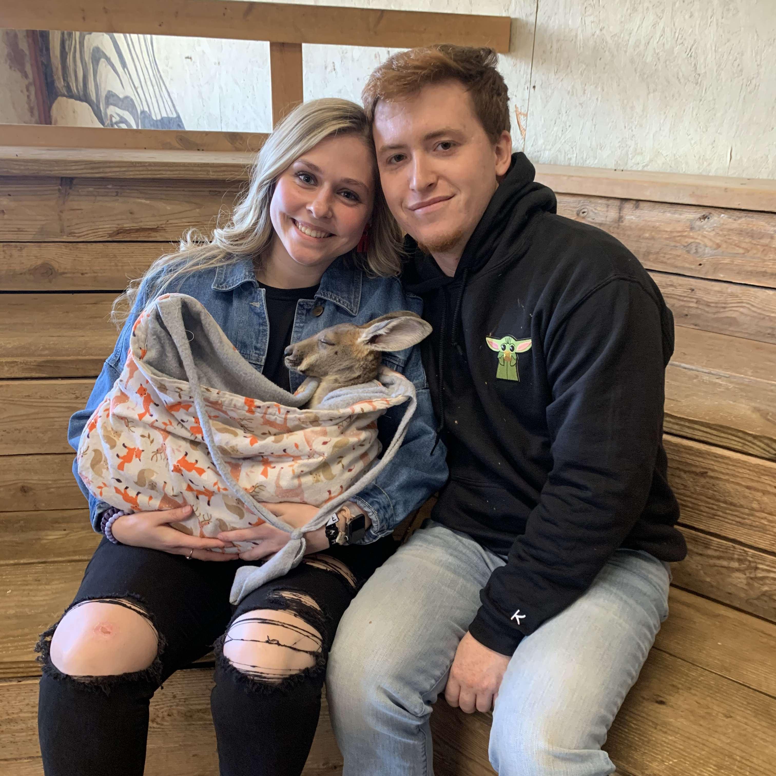 Went to Zootastic for our 4 year anniversary and played with kangaroos and lemurs!