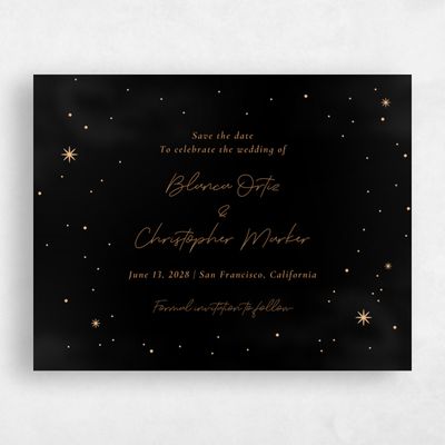 Black Wedding Save the Date - Splendor Landscape