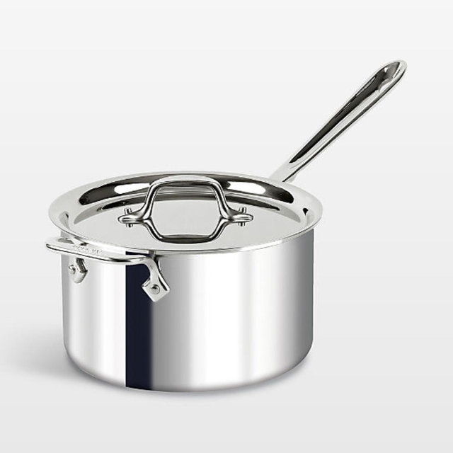 All-Clad ® d3 Stainless Steel 4-qt. Saucepan with Lid