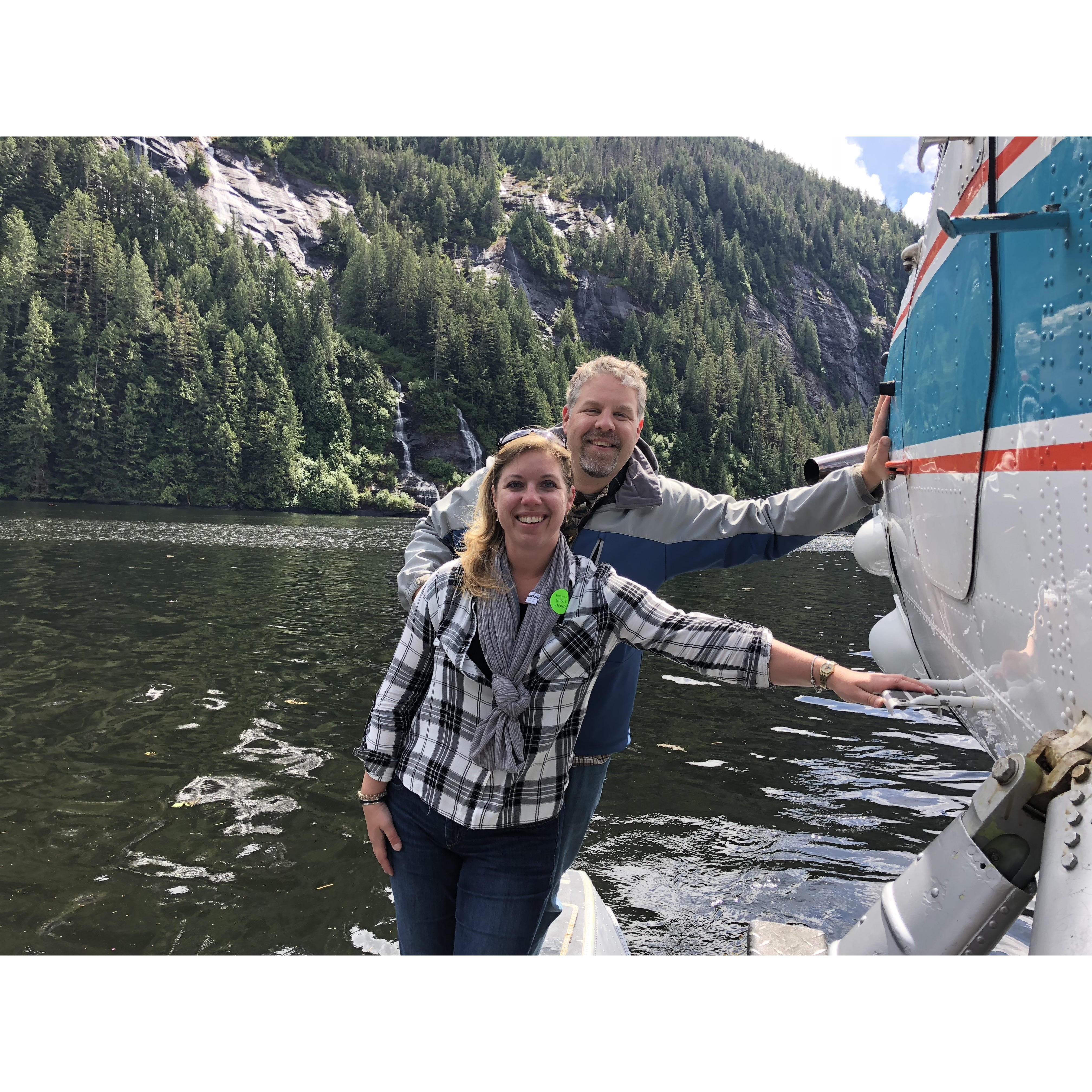 We landed right on the water in Misty Fjord, Alaska!