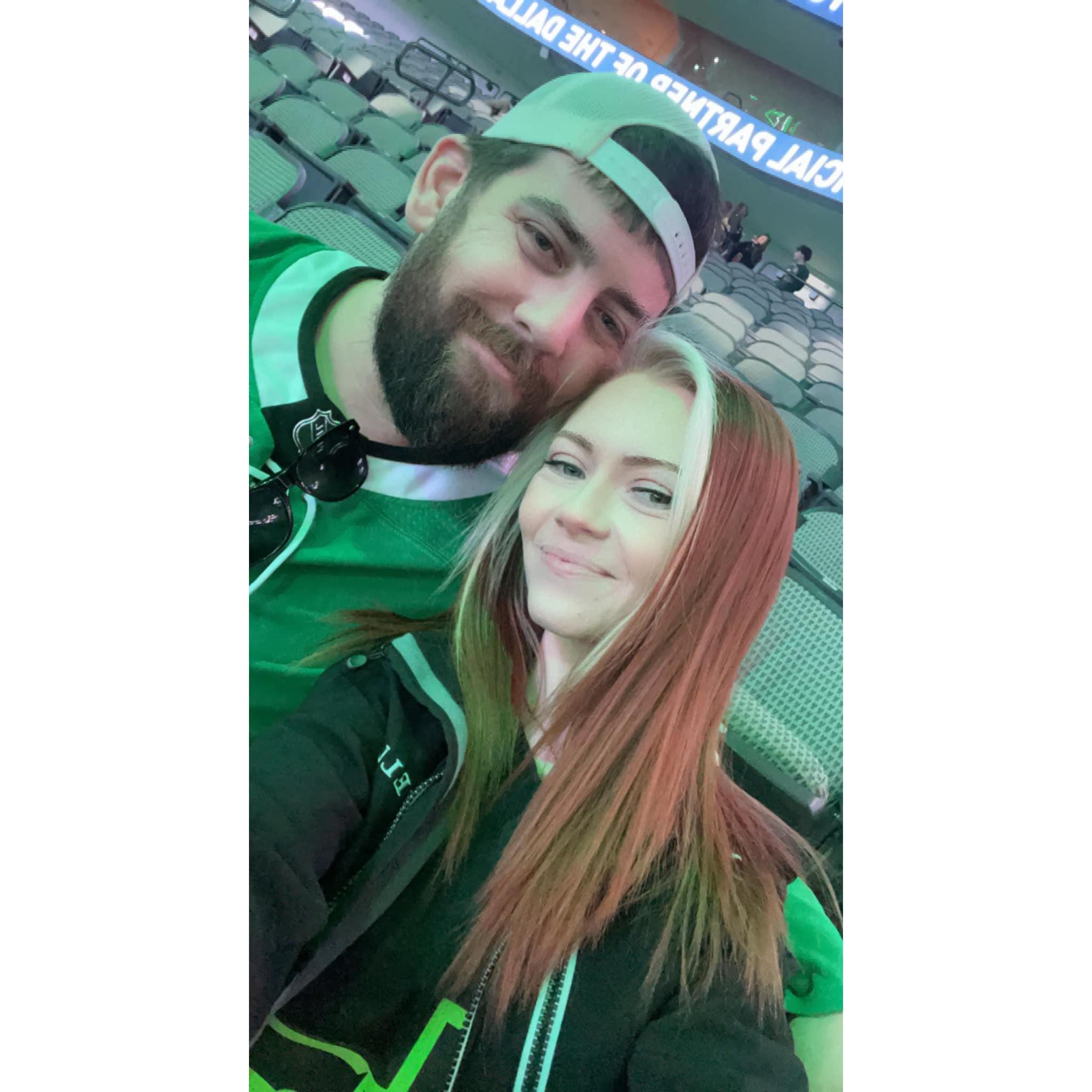 Megan's first Dallas Stars Game, And they Won!! Go Stars!