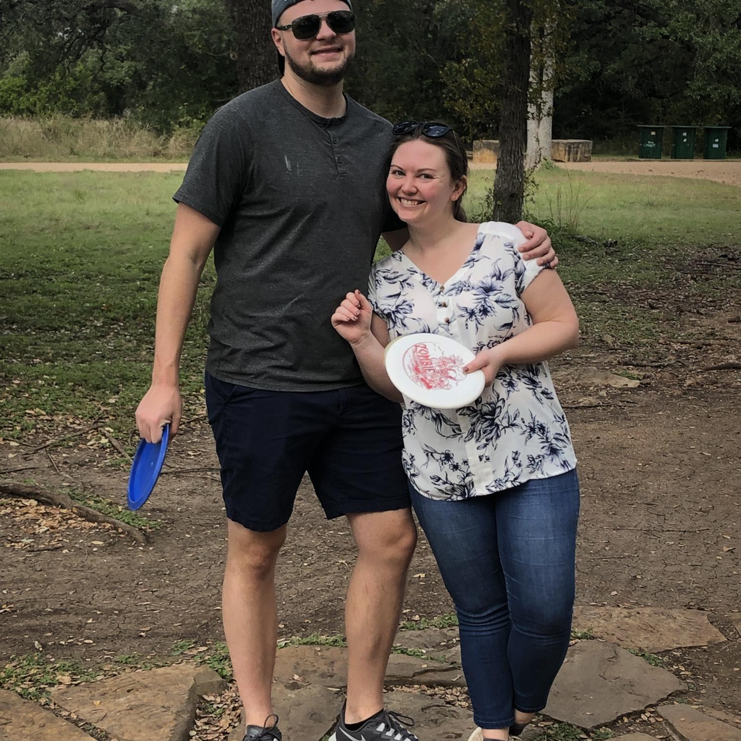 Frisbee golf in Austin, November 2021