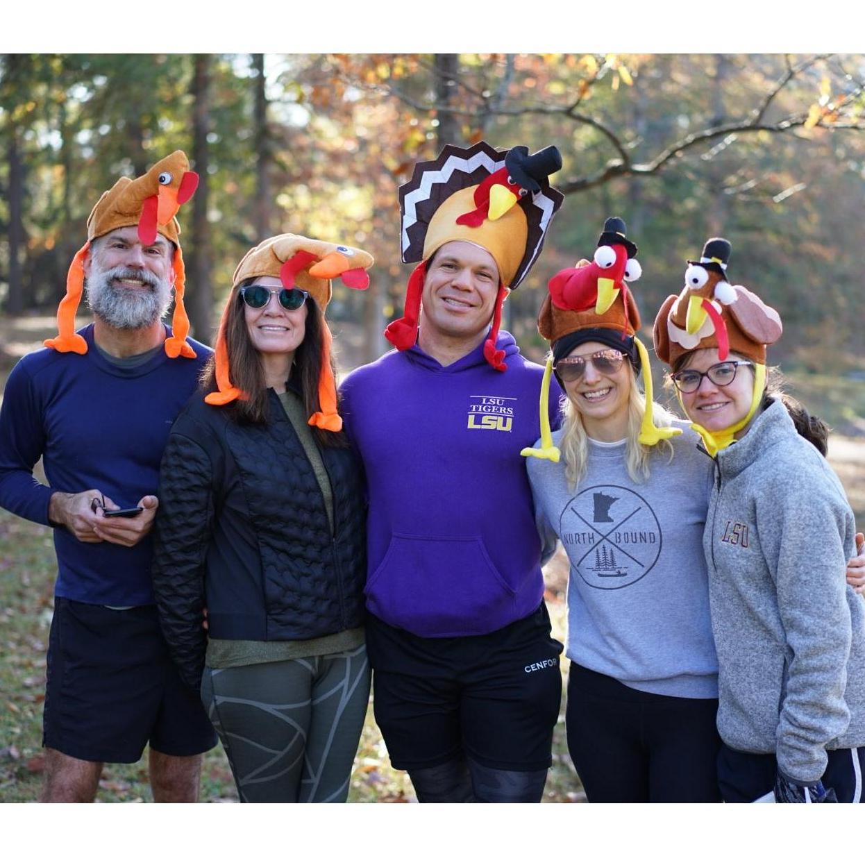 Keller Turkey Trot Thanksgiving 2020!! Nice hats huh? :D (I got them for us :D!)