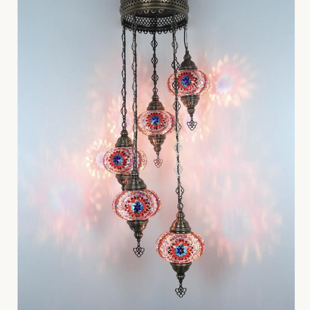 Mosaic Chandelier 5 Globe Extra Chain Plug Cable - MIX RUG