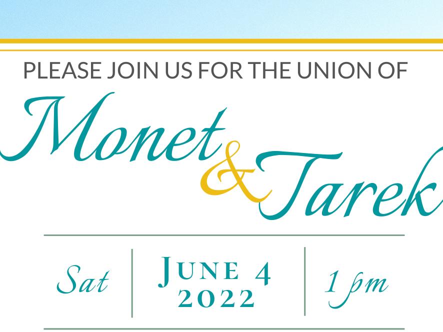 The Wedding Website of Monet Hardison and Tarek Alvin