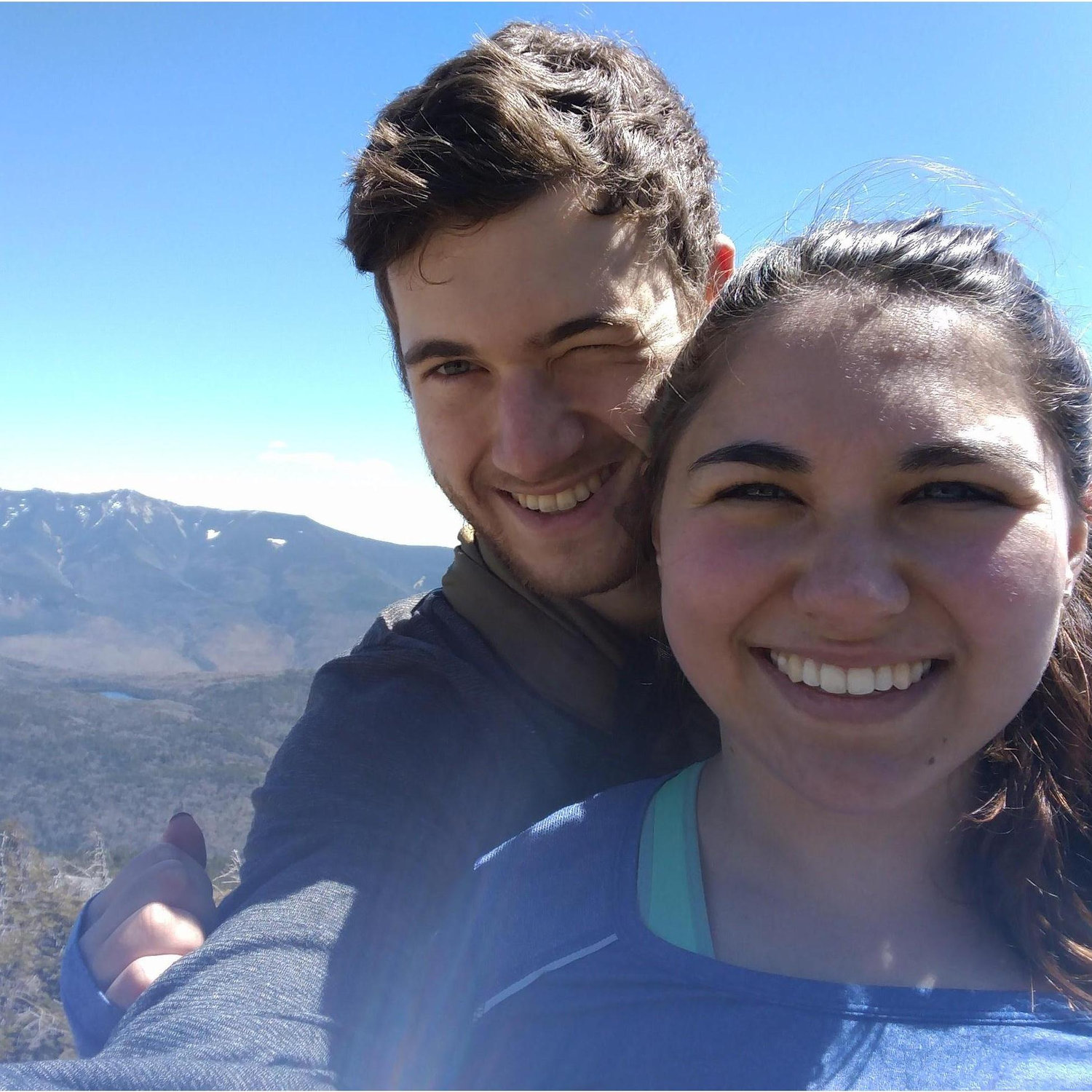 Our first backpack together, NH, April 2016