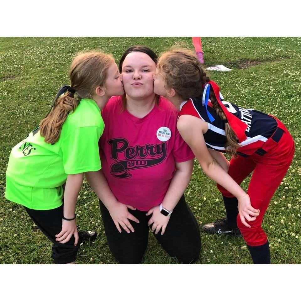Ashley and her two favorite softball players. Absolute favorite photo of the Proud sisters!