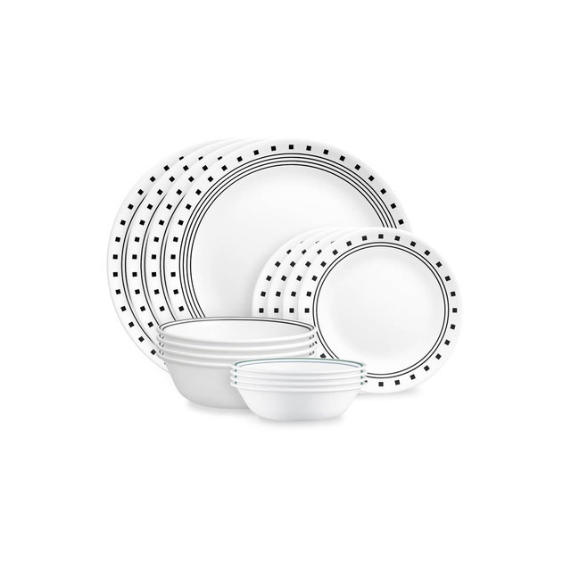 Corelle 16pc Vitrelle City Block Dinnerware Set