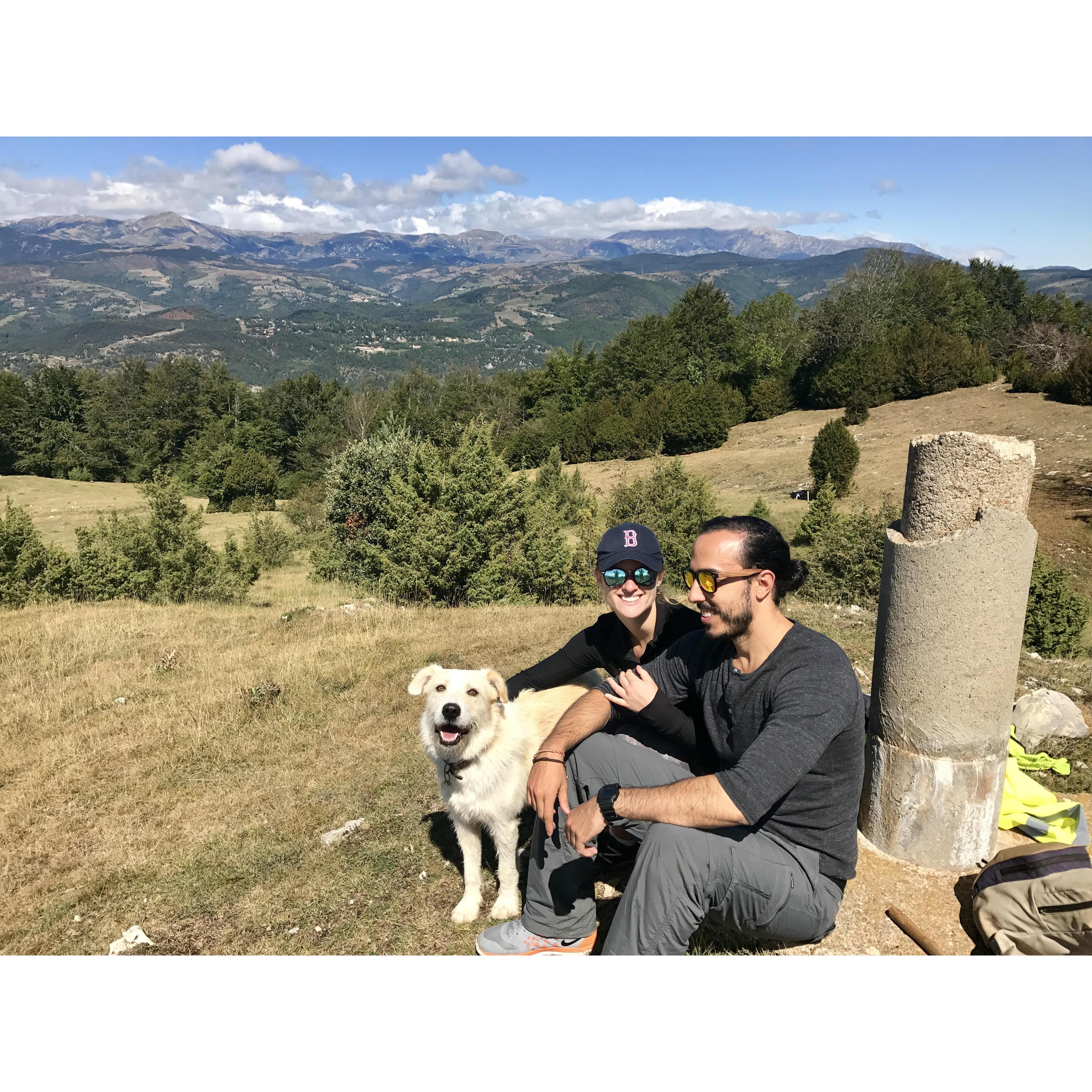 Hiking the Pyrenees Mts in Spain with Swami the Dog